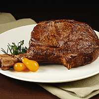 Cooked USDA Prime Frenched Bone-in Ribeye