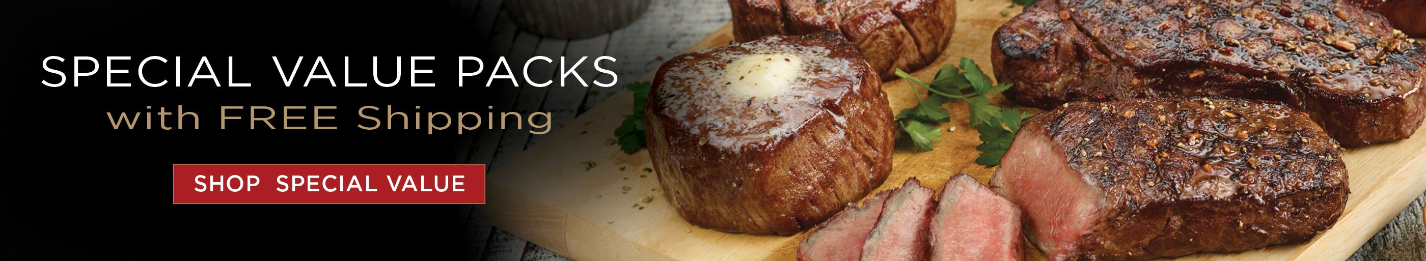 Special value packs with free shipping.