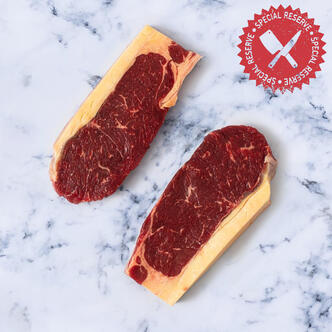 sirloin steak in marble background 