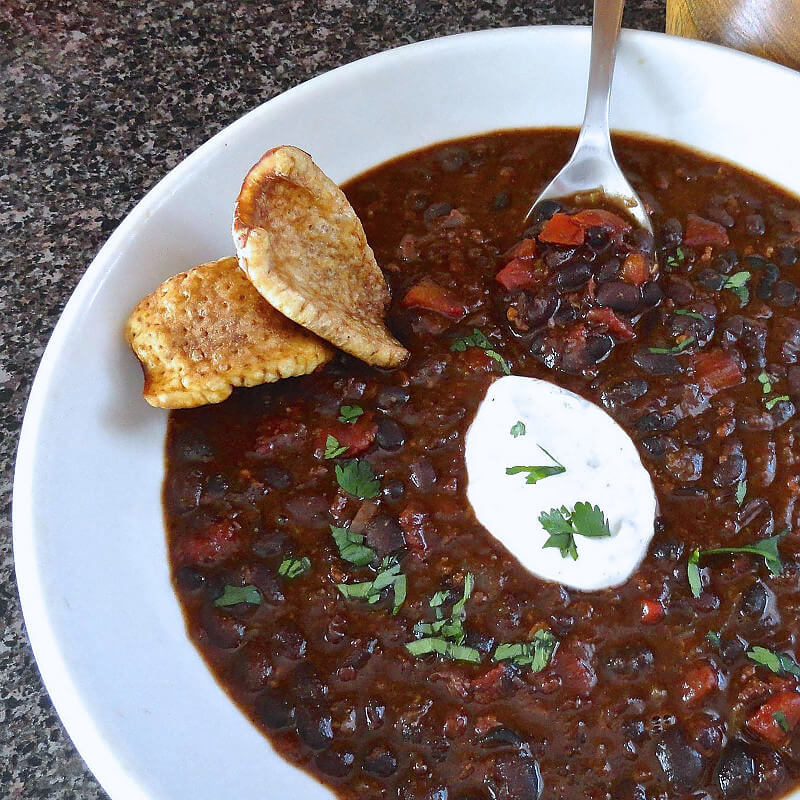 Beefy Black Bean Soup