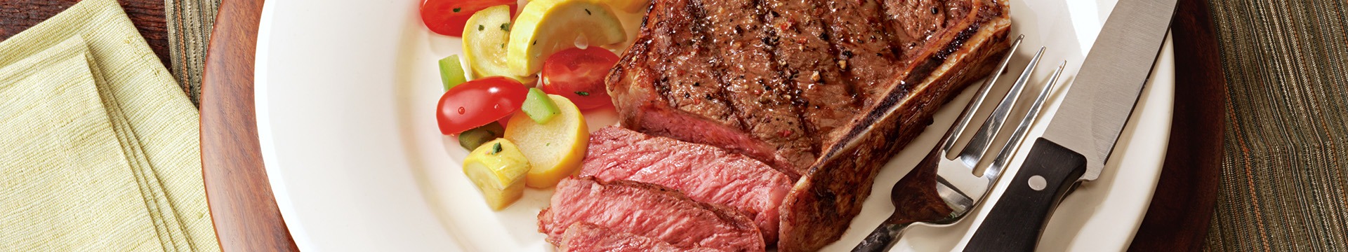 Cooked Bone-In Strip Steak