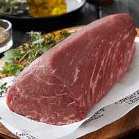 Two raw USDA Prime Beef Tenderloin.