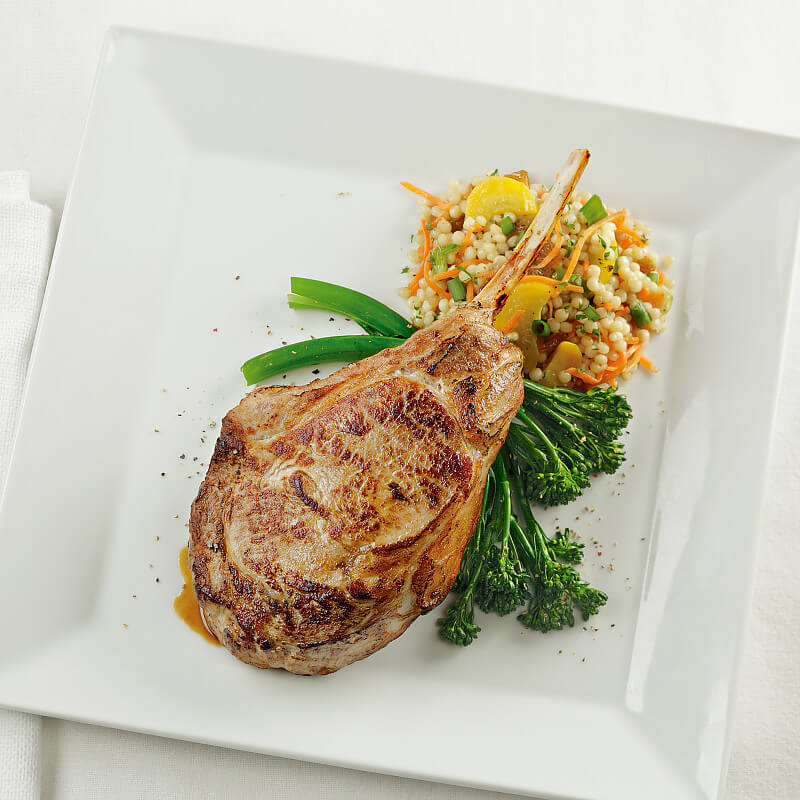 Grilled Veal Chop with Herbed Butter
